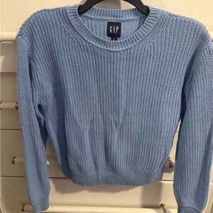 GAP Women's Light Blue Crew Neck Sweater